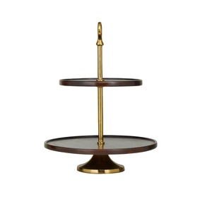 Soporte de madera de lujo para tartas, para exhibir postres en bodas y fiestas, con base de madera resistente y acabado de superficie lisa. - Product Image 2