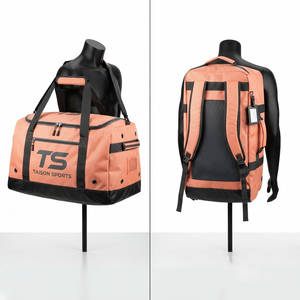 Bolsa de Hockey sobre Hielo para Hombre TAISON SPORTS, 420 GSM, PU Resistente, 30-40L, Diseño de Paneles en Negro Melocotón, Logotipo Personalizado con Serigrafía - Product Image 1