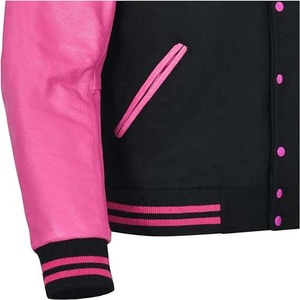 OEM Custom <b>Baseball</b> Letterman Varsity <b>Jacket</b> Geometric Stand <b>Men</b> Women High Quality High Street Printed 100% Wool Front Winter - Product Image 4