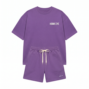 Camisetas personalizadas al por mayor con estampado puff para mujer, conjunto informal de verano, conjunto de dos piezas de camiseta y pantalones cortos para mujer - Product Image 4