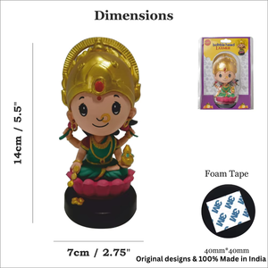 Idole Laxmi Ji en PVC/ABS écologique et spirituelle pour tableau de bord de voiture, décoration élégante pour la maison et cadeau religieux pour toutes les occasions - Product Image 3