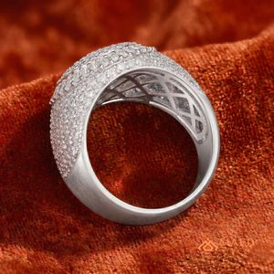 Anillo de Moissanita para Hombre, Estilo Hip Hop, Plata de Ley 925, con Halo de Baguettes, Anillo de Lujo con Incrustaciones de Diamantes - Product Image 2