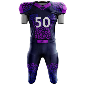 Meilleur design, haute qualité, uniforme de football américain personnalisé imprimé en polyester, épaulettes, tissu respirant, manches courtes, personnalisable - Product Image 3
