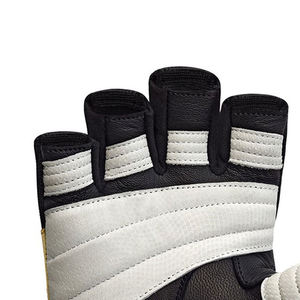 Half Finger Fitness <b>Gloves</b> PU Leather Black White Gold Gym <b>Weight</b> Lifting Unisex Lace-Up Shockproof Breathable Lightweight - Product Image 6