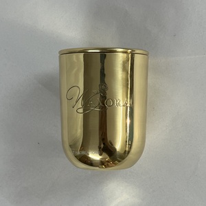 Custom Logo Luxury Brass <b>Candle</b> Jar Shiny Glossy Finish High Quality <b>Candle</b> Jar with Lid Empty <b>Candle</b> Jars for <b>Candle</b> Making - Product Image 3