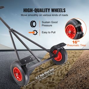 Carrello Pneumatico per Rimorchi da Barca in Acciaio al Carbonio con Capacità di Carico di 190 kg, Lunghezza Regolabile 29,2 m, Accessori e Ricambi per Rimorchi 35,1 m e 4,9 m - Product Image 4
