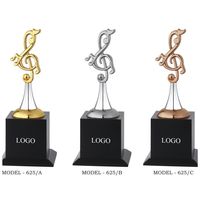 Trophée musical personnalisé avec design métallique haut de gamme et gravure de logo à prix de gros en provenance d'Inde