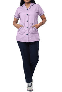 2026 OEM Wholesale Custom Top-Grade Spandex Scrubs Uniforms Eggplant Purple Unisex Summer Cheap <b>Nursing</b> Scrub Sets Supplier - Product Image 2