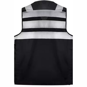 Chaleco de Trabajo Reflectante con Logotipo Personalizado para Seguridad Industrial y Construcción, Ropa Exterior Informal de Otoño, Ecológica, con Bolsillos - Product Image 3