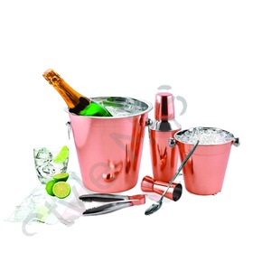 Vente en gros de 6 pièces en acier inoxydable Cocktail Shaker Set Copper Bar Equipment Metal Material Great Value! - Product Image 1