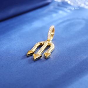 จี้ตรีศูลเทพเจ้าแห่งท้องทะเล – ประดับด้วยหินด้วยมือ, จี้ตรีศูลโมอิสซาไนต์ – เครื่องประดับเงินแท้ 925 ทำด้วยมือ - Product Image 4