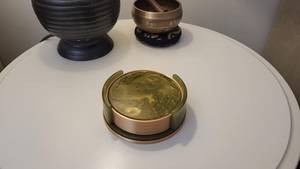 Trending Handmade Epoxy Resin Square & Round Tea Coffee <b>Coasters</b> with Stand | <b>Heat</b> Resistant Luxury Style - Product Image 2