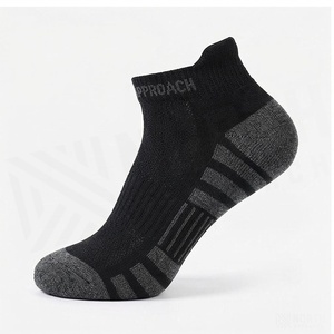 Crew <b>Socks</b> Geometric Pattern Blue Breathable <b>Running</b> <b>Socks</b> for Adults Spring Season - Product Image 3