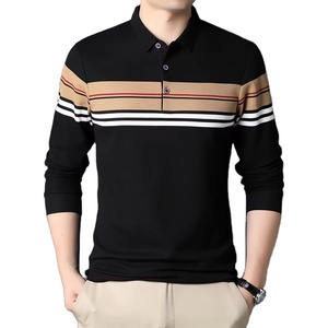 Polo informal de manga larga 100% de alta calidad para hombre, cómodo y transpirable, colores sólidos, ropa de verano de ajuste Regular - Product Image 1