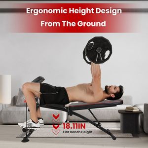 Panca Pesi Regolabile per Preacher Curl ed Estensione Gambe, Allenamento Domestico con Rack Pieghevole e Bande di Resistenza - Product Image 5