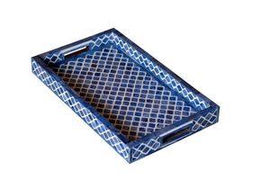 Custom Design Bone Inlay Tray colourful Bone Inlay Serving Tray With Handle Decorative Trays At very good factory Price - Product Image 2