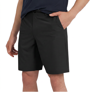 Pantalones Cortos Bermuda Azules Sólidos para Hombre, Cintura Media, Cierre de Botones, Estilo Casual, Secado Rápido, Tela de Poliéster, Bolsillos - Product Image 4