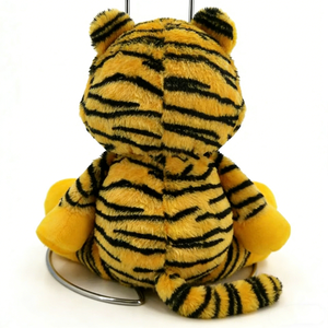 Peluche de tigre cachorro gordo y adorable personalizado, con ojos brillantes de dibujos animados, suave muñeco de gato salvaje con rayas amarillas para abrazar, ideal para niños. - Product Image 3
