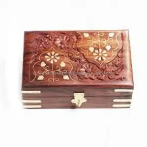 Luxury Floral Handmade carved wooden boxes Jewelry Box Organizer Wood Gift Ideas for Storing Jewelry Coins