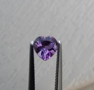 Cœur d'améthyste naturelle, pierre précieuse naturelle non montée, 6 mm, certifiée par un tiers, pour la fabrication de bijoux verts - Product Image 2