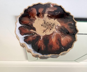 Resin Coaster Creative Customizable Resin Coaster Flower Design table and Dinner Glass Coaster Modern Cheap price - Product Image 3