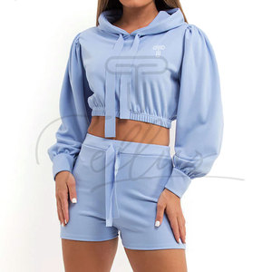 Conjunto Deportivo de Punto Largo con Capucha para Mujer, para Correr o Gimnasio, con Diseño de Logotipo Frontal, Alta Calidad, Personalizable, Nuevo Estilo - Product Image 4