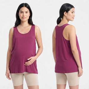Camiseta de Maternidad Básica con Cuello Redondo, Ropa de Maternidad para Mujer, Top Sexy sin Mangas, Camiseta sin Mangas para Mujer - Product Image 6