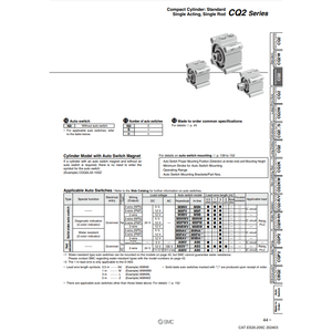 SMC Pneumatics Cylindre CQ2A20-5T compact Pièce pneumatique de haute qualité - Product Image 2