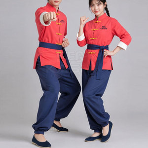 Uniforme Tradicional de Artes Marciales Kung Fu, 100% Algodón, Ligero y Transpirable, Conjunto de Ropa de Entrenamiento para Hombres y Mujeres, Uso en Exteriores - Product Image 5