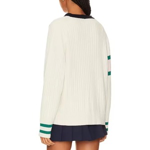 Custom Logo School College Wholesale 100% Acrylic <b>Men</b> Double Breasted Thick Winter Breathable Quick Dry Varsity Cardigan <b>Sweater</b> - Product Image 5