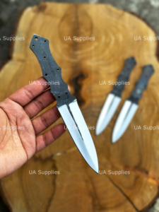 ใบมีดเหล็กคาร์บอนตีขึ้นรูปด้วยมือ สำหรับทำด้ามมีดเหล็ก DIY OEM ความหนา 0.5 มม. สำหรับทำด้ามมีดล่าสัตว์เกรดอุตสาหกรรม แบบปลายแหลม 1 ชิ้น - Product Image 2