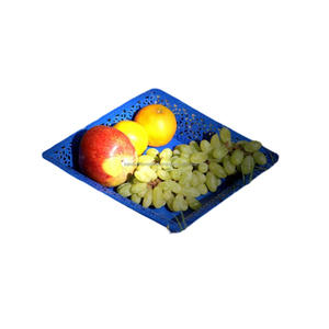 Plateau de fruits rond en fer de nouvelle conception avec finition de couleur bleue pour servir des outils de cuisine de fruits et légumes - Product Image 4
