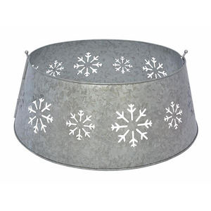 Collier de sapin de Noël artificiel écologique en fer galvanisé imprimé de luxe, finition cuivre antique, motif Fleur Audacieuse - Product Image 4