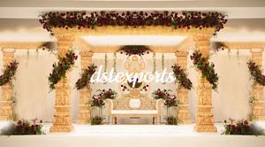 Lagna Vedika - Mandap de Madera Tradicional y Moderno para Bodas, Decoración de Escenario para Bodas Indias, Mandap Tallado, Precio de Fábrica - Product Image 2