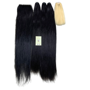 Nueva Llegada, Cabello Humano Vietnamita Natural Negro Virgen, Extensiones de Cabello Tejidas a Máquina, Mechones de Cabello Doblemente Tramados, Cortinas - Product Image 1