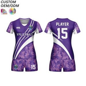 ชุดวอลเลย์บอลจากโรงงานโดยตรง เสื้อ กางเกงขาสั้น ระบายอากาศ แห้งเร็ว ยูนิเซ็กซ์ โพลีเอสเตอร์ 100% รับผลิตแบบ OEM ODM ขายส่ง - Product Image 5