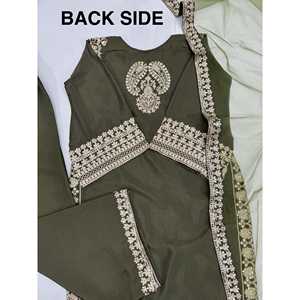 ชุดสตรีดีไซเนอร์สวย plazzo dupatta-ชุดดีไซน์หรูหรา - Product Image 6