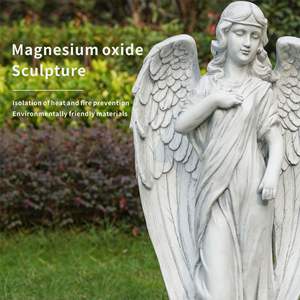 Estatua de Ángel Realista de 12.2 Pulgadas, Escultura de Óxido de Magnesio para Decoración de Interiores o Exteriores - Product Image 2
