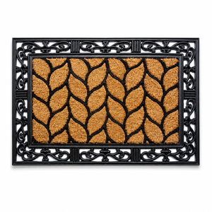 Hot Selling Handmade Woven Jute Floral Mats 40x70cm Medium Thick Anti-Slip Hotel Doormat Made in India - Product Image 6