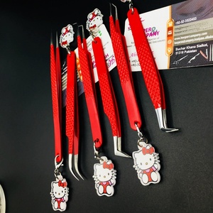 แหนบติดขนตาแบบใหม่ลายเฮลโลคิตตี้ ปลายแหลม สแตนเลส ป้องกันแม่เหล็ก แหนบติดขนตาแบบยั่งยืน แหนบติดขนตาแบบมิงค์ - Product Image 2