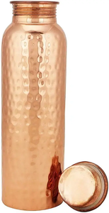 Mini Botella de Cobre Hecha a Mano, Diseño de Logotipo en Cobre Puro, Excelente para Gimnasio, Bebida Directa, Estilo Indio con Hojas Impresas, la Mejor Botella Elegante - Product Image 4