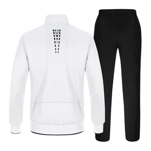 Ensemble de survêtement thermique 2 pièces pour homme en polaire personnalisé, veste zippée intégrale et pantalon de survêtement, idéal pour l'entraînement sportif (vente en gros) - Product Image 6