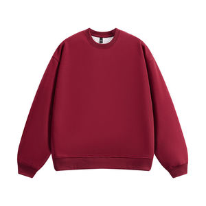 Men's Heavyweight 100% Cotton <b>Crewneck</b> Sweatshirt-Oversized Solid Pullover with Customizable Options for Autumn - Product Image 3
