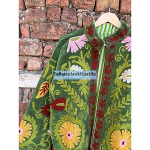 Wholesale Suzani <b>Velvet</b> <b>Jacket</b> Floral Embroidery Coat Hippi Style Handmade <b>Women</b> Coat Inside Cotton Lining <b>Jacket</b> - Product Image 1
