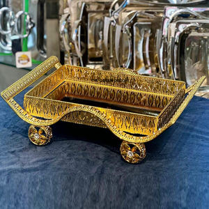 Plateau de service rectangulaire moderne et grand, personnalisé, en acier inoxydable laqué, durable, résistant au lave-vaisselle, idéal pour les fêtes à domicile - Product Image 6