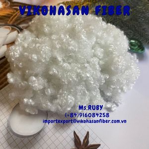 ใยโพลีเอสเตอร์ 100% ชนิดเส้นใยสั้น 15D HCS Vikohasan ได้รับการรับรองมาตรฐาน OEKO TEX วัสดุยัดไส้แบบกลวง รีไซเคิลได้ สำหรับหมอนและรถยนต์ - Product Image 2