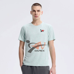 <b>Men</b> Plain Polyester Quick-drying T <b>Shirt</b> Outdoor Sports Crew Neck <b>Stretch</b> Short Sleeve T-<b>shirt</b> Custom logo Running Tshirt - Product Image 1