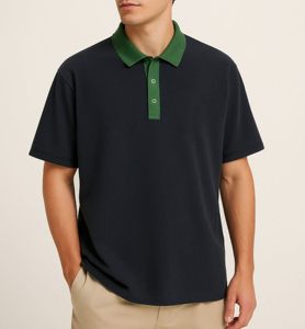 Camisetas Polo de Algodón Tejidas con Mangas Americanas Personalizadas OEM, Camisetas Polo Holgadas de Manga Larga para Hombre - Product Image 5