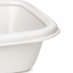 Barquette alimentaire rectangulaire en bagasse de 10 oz, jetable, compatible micro-ondes, biodégradable, écologique, compatible congélateur, pour fêtes - Product Image 4