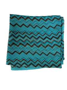 Dupatta de Poliéster y Chifón para Mujer, Estampado Chevron Verde Azulado, Ligera, Suave, Estilo Étnico Tradicional, Accesorio de Moda Elegante y con Estilo - Product Image 3